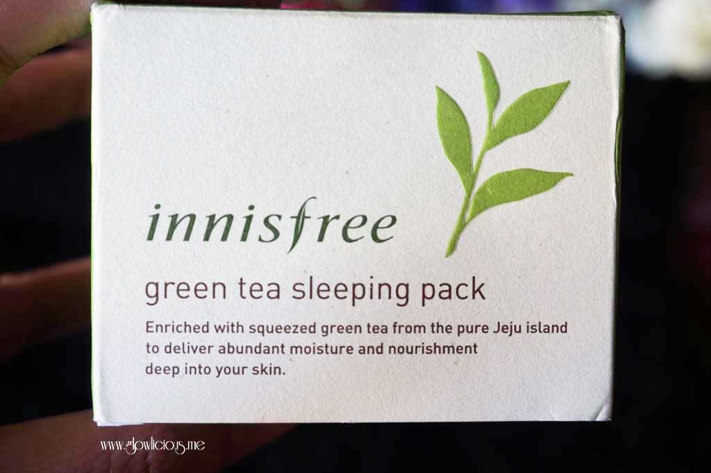 Packaging Innisfree Green Tea Sleeping Pack