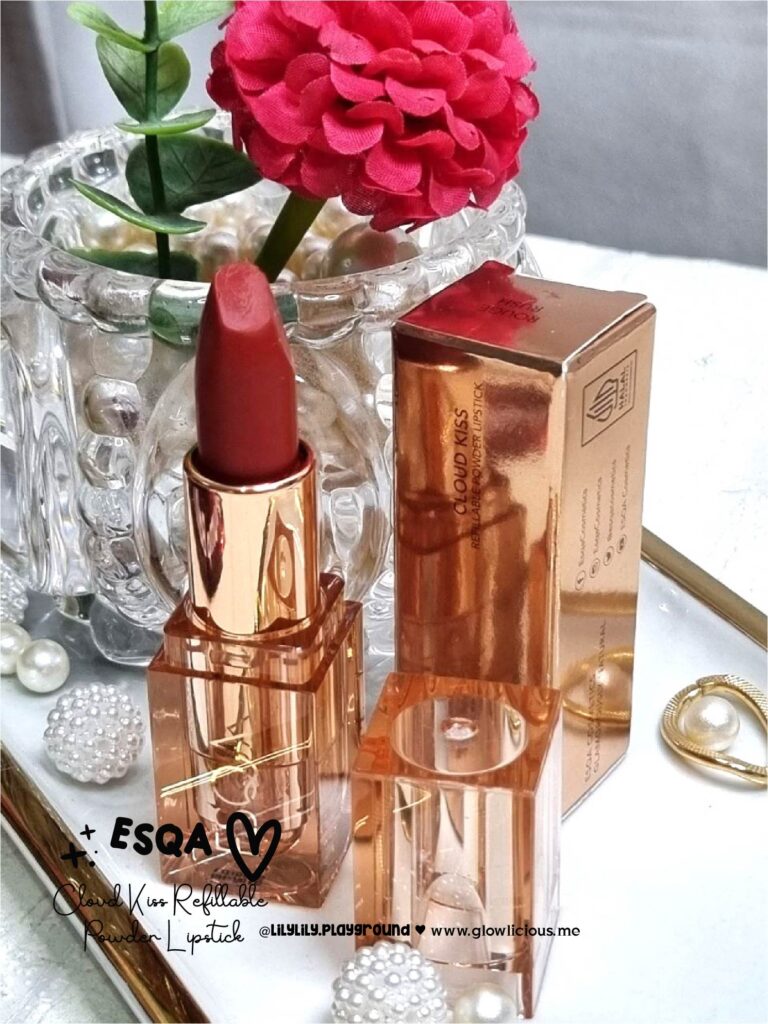Esqa Cloud Kiss Refillable Powder Lipstick Review & Swatches