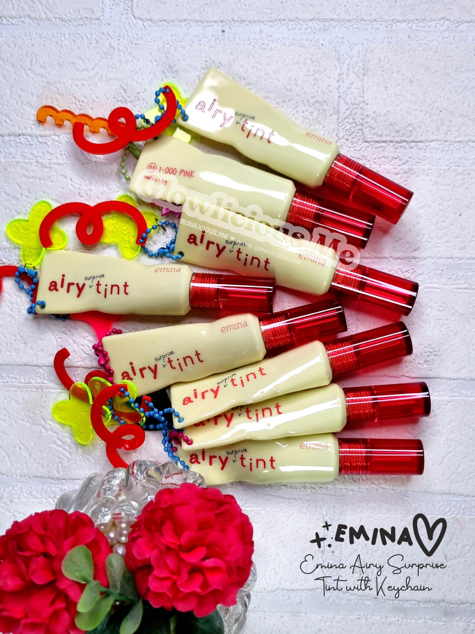 Emina Airy Surprise Tint with Keychain Gantungan Kunci || REVIEW & SWATCHES || ALL SHADES